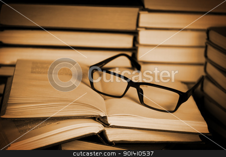 To use this stock image in your creative project, please select the size you need over to the right and click the "Add to Cart" button.
Your downloaded image will come with the Cutcaster watermark removed so don’t worry about the watermark you see on this page. Glasses on open book. stock photo, Glasses on open book. Concept of reading and education. by Borys Shevchuk