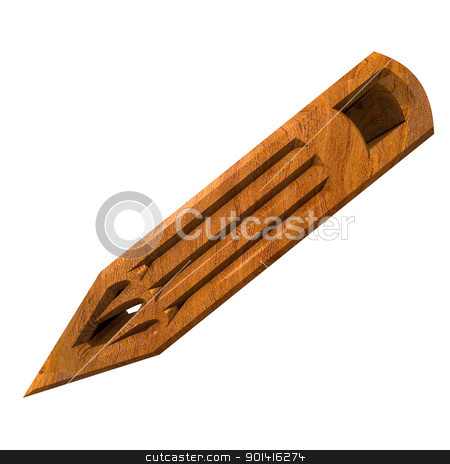 Pencil in wood - 3d Pencil in wood - 3d stock photo, Pencil in wood - 3d made by Fabrizio Zanier
