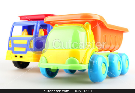 Colorful toy truck isolated on white background Colorful toy truck isolated on white background stock photo, Colorful toy truck isolated on white background by Nenov Brothers Images