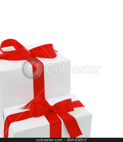 Christmas gift boxes with red bow Christmas gift boxes with red bow stock photo, Christmas gift boxes with red bow on isolated white background by sutike