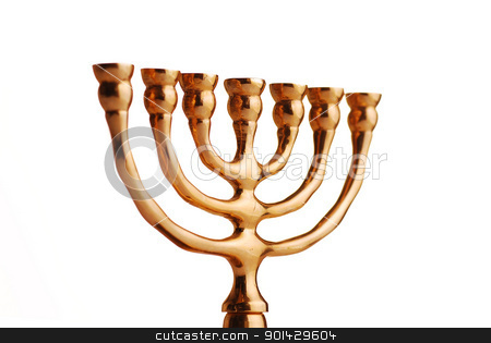 Hanukkah menorah Hanukkah menorah stock photo, Hanukkah menorah isolated on white background by sutike