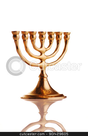 Hanukkah menorah Hanukkah menorah stock photo, Hanukkah menorah isolated on white background by sutike