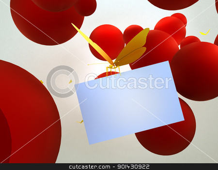To use this stock image in your creative project, please select the size you need over to the right and click the "Add to Cart" button.
Your downloaded image will come with the Cutcaster watermark removed so don’t worry about the watermark you see on this page. Butterfly with card stock photo, Butterfly with card by moatsem059