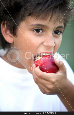 To use this stock image in your creative project, please select the size you need over to the right and click the "Add to Cart" button.
Your downloaded image will come with the Cutcaster watermark removed so don’t worry about the watermark you see on this page. Boy eating an apple stock photo, Boy eating an apple by photography33
