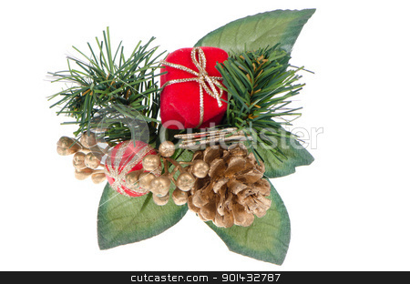 To use this stock image in your creative project, please select the size you need over to the right and click the "Add to Cart" button.
Your downloaded image will come with the Cutcaster watermark removed so don’t worry about the watermark you see on this page. Christmas decorations stock photo, Christmas decorations on white reflective background. by Homydesign