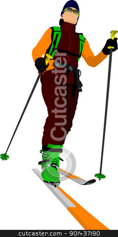 To use this stock image in your creative project, please select the size you need over to the right and click the "Add to Cart" button.
Your downloaded image will come with the Cutcaster watermark removed so don’t worry about the watermark you see on this page. Ski runner colored silhouettes. Vector illustration stock vector clipart, Ski runner colored silhouettes. Vector illustration by Leonid Dorfman