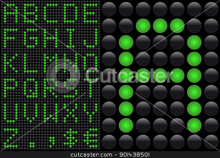 To use this stock image in your creative project, please select the size you need over to the right and click the "Add to Cart" button.
Your downloaded image will come with the Cutcaster watermark removed so don’t worry about the watermark you see on this page. Vector LED - light emitting diode - info panel. Score board styl stock vector clipart, Vector LED - light emitting diode - info panel. Score board style letters. by mozzyb