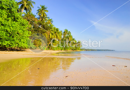 To use this stock image in your creative project, please select the size you need over to the right and click the "Add to Cart" button.
Your downloaded image will come with the Cutcaster watermark removed so don’t worry about the watermark you see on this page. Tropical Island stock photo, Remote tropical island beach scenery in Thailand by Rognar