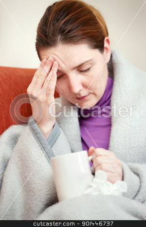 To use this stock image in your creative project, please select the size you need over to the right and click the "Add to Cart" button.
Your downloaded image will come with the Cutcaster watermark removed so don’t worry about the watermark you see on this page. sick woman covered with blanket at home stock photo, A young sick woman covered with blanket at home by iMarin