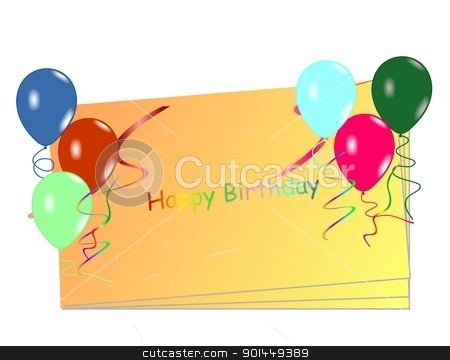 Beautiful celebration card with balloons Beautiful celebration card with balloons stock vector clipart, Beautiful celebration card with balloons. Vector by -=Mad Dog=-