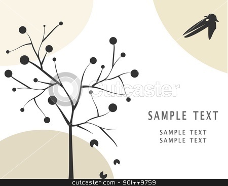 Crow and apple tree Crow and apple tree stock vector clipart, Crow and apple tree. Vector by -=Mad Dog=-