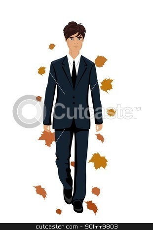 Elegant autumn man isolated elegant autumn man isolated stock vector clipart, Illustration elegant autumn man isolated - vector by -=Mad Dog=-