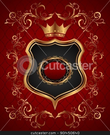 To use this stock image in your creative project, please select the size you need over to the right and click the "Add to Cart" button.
Your downloaded image will come with the Cutcaster watermark removed so don’t worry about the watermark you see on this page. elegant gold heraldry frame stock vector clipart, Illustration elegant gold heraldry frame - vector by -=Mad Dog=-