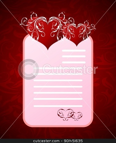 Romantic letter for Valentine's day romantic letter for Valentine's day stock vector clipart, Illustration romantic letter for Valentine's day - vector by -=Mad Dog=-