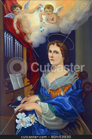 To use this stock image in your creative project, please select the size you need over to the right and click the "Add to Cart" button.
Your downloaded image will come with the Cutcaster watermark removed so don’t worry about the watermark you see on this page. Saint Cecilia stock photo, Saint Cecilia by Zvonimir Atletic