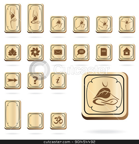 Yoga icons set yoga icons set stock vector clipart, vector yoga icons set for design use by Evgeniy Shadrin