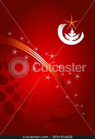 Red Christmas template Red Christmas template stock vector clipart, Christmas template, red background with stars by Jupe