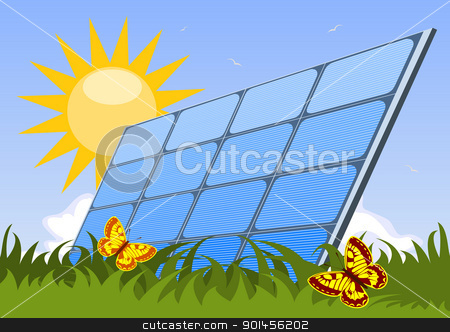To use this stock image in your creative project, please select the size you need over to the right and click the "Add to Cart" button.
Your downloaded image will come with the Cutcaster watermark removed so don’t worry about the watermark you see on this page. Solar panel stock vector clipart, Solar panel by Jupe