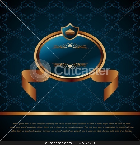 Royal background with artistic award royal background with artistic award stock vector clipart, Illustration royal background with artistic award golden frame - vector by -=Mad Dog=-