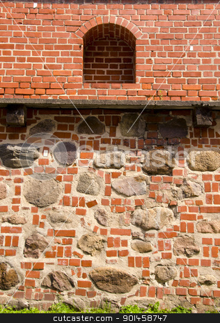 To use this stock image in your creative project, please select the size you need over to the right and click the "Add to Cart" button.
Your downloaded image will come with the Cutcaster watermark removed so don’t worry about the watermark you see on this page. Architectural Vilnius defence wall background. stock photo, Architectural defence wall background. Ancient wall made of red brick and stones. by sauletas