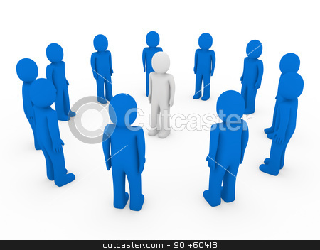 3d human circle blue white 3d human circle blue white stock photo, 3d human circle blue white business group team by d3images