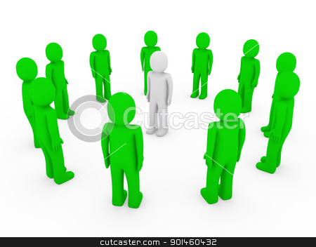 3d human circle green white 3d human circle green white stock photo, 3d human circle green white business group team by d3images