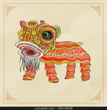 Chinese lion dance chinese lion dance stock photo, by Alice Heart