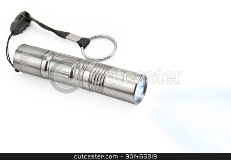 To use this stock image in your creative project, please select the size you need over to the right and click the "Add to Cart" button.
Your downloaded image will come with the Cutcaster watermark removed so don’t worry about the watermark you see on this page. Small flashlight stock photo, A small silver lamp, a beam of blue light isolated on white background by rezkrr