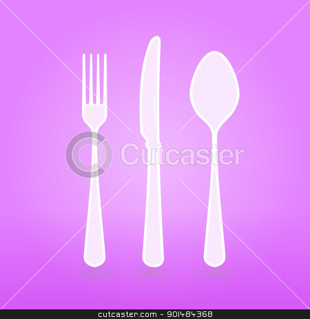 Violet Cutlery Set Violet Cutlery Set stock vector clipart, Illustration of Violet Cutlery vector set as design concept or background by Vitezslav Valka