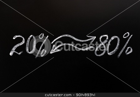 To use this stock image in your creative project, please select the size you need over to the right and click the "Add to Cart" button.
Your downloaded image will come with the Cutcaster watermark removed so don’t worry about the watermark you see on this page. Pareto eighty-twenty principle stock photo, Pareto eighty-twenty principle written in chalk on a blackboard by John Young
