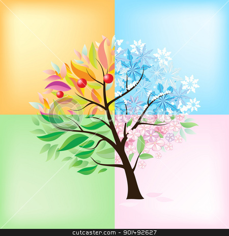 To use this stock image in your creative project, please select the size you need over to the right and click the "Add to Cart" button.
Your downloaded image will come with the Cutcaster watermark removed so don’t worry about the watermark you see on this page. Four Seasons Tree stock photo, Four Seasons Tree. Illustration on white background by dvarg