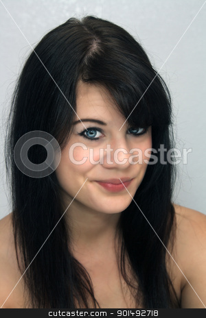 To use this stock image in your creative project, please select the size you need over to the right and click the "Add to Cart" button.
Your downloaded image will come with the Cutcaster watermark removed so don’t worry about the watermark you see on this page. Beautiful Young Brunette, Headshot (8) stock photo, A studio close-up of a lovely young brunette with a captivating smile. by Carl Stewart