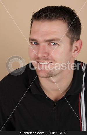 Male Male stock photo, Young brunette male against a light background by Vanessa Van Rensburg