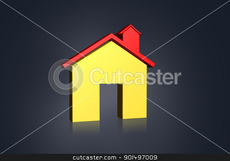 3D multi-use real estate symbol in color background 3D multi-use real estate symbol in color background stock photo, 3D multi-use real estate symbol in color background by dileep