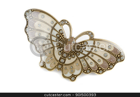 Beautiful hairpin butterfly Beautiful hairpin butterfly stock photo, Beautiful hairpin-butterfly isolated on white background by olinchuk