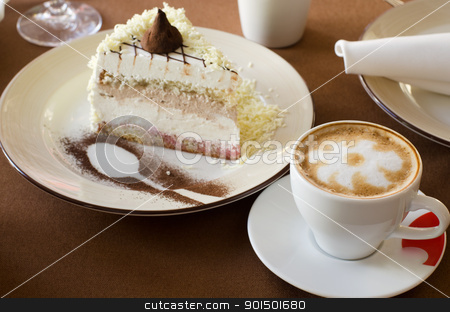 To use this stock image in your creative project, please select the size you need over to the right and click the "Add to Cart" button.
Your downloaded image will come with the Cutcaster watermark removed so don’t worry about the watermark you see on this page. tasty cake stock photo, tasty cake at plate closeup with coffee cup by olinchuk