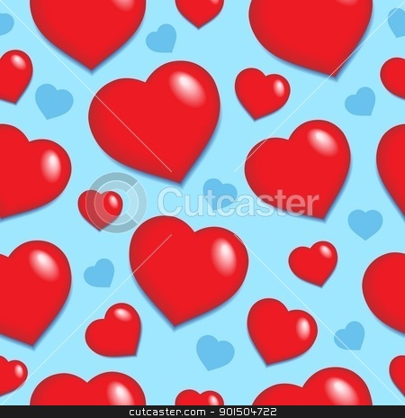 To use this stock image in your creative project, please select the size you need over to the right and click the "Add to Cart" button.
Your downloaded image will come with the Cutcaster watermark removed so don’t worry about the watermark you see on this page. Seamless background with hearts 1 stock vector clipart, Seamless background with hearts 1 - vector illustration. by Klara Viskova