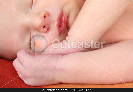 To use this stock image in your creative project, please select the size you need over to the right and click the "Add to Cart" button.
Your downloaded image will come with the Cutcaster watermark removed so don’t worry about the watermark you see on this page. Sleeping Newborn stock photo, Newborn baby sleeping on a soft blanket by Vanessa Van Rensburg