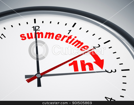 Daylight saving time daylight saving time stock photo, An image of a nice clock with summertime 1h by Markus Gann