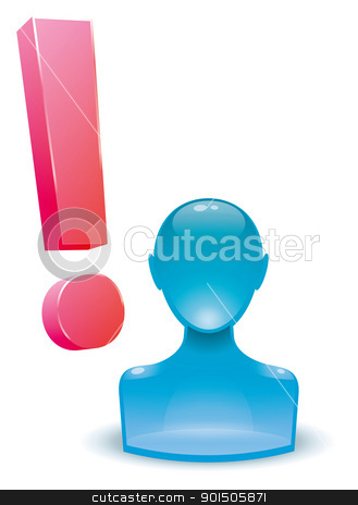 To use this stock image in your creative project, please select the size you need over to the right and click the "Add to Cart" button.
Your downloaded image will come with the Cutcaster watermark removed so don’t worry about the watermark you see on this page. exclamation mark stock photo, An image of a man with a exclamation mark by Markus Gann