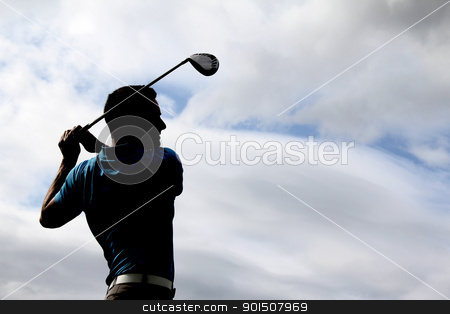 To use this stock image in your creative project, please select the size you need over to the right and click the "Add to Cart" button.
Your downloaded image will come with the Cutcaster watermark removed so don’t worry about the watermark you see on this page. Young golfer stock photo, Young golfer driving with a wood against cloudy skies by Vanessa Van Rensburg