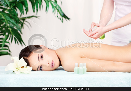 Back massage back massage stock photo, Lovely lady getting a back massage by iMarin