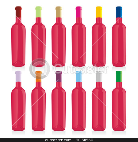 Isolated wine bottles isolated wine bottles stock vector clipart, fully editable vector illustration of isolated wine bottles by pilgrim.artworks