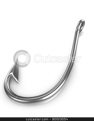 Shiny fishing hook Shiny fishing hook stock photo, Shiny fishing hook isolated on white background by Zelfit