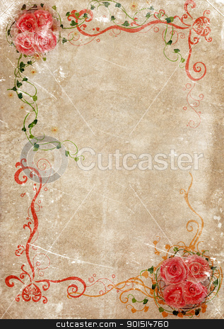 To use this stock image in your creative project, please select the size you need over to the right and click the "Add to Cart" button.
Your downloaded image will come with the Cutcaster watermark removed so don’t worry about the watermark you see on this page. Aged Vintage Paper with Ornament stock photo, Grungy backdrop of old paper texture with floral ornaments by HypnoCreative