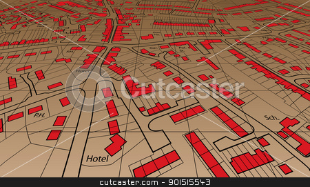 To use this stock image in your creative project, please select the size you need over to the right and click the "Add to Cart" button.
Your downloaded image will come with the Cutcaster watermark removed so don’t worry about the watermark you see on this page. Angled map stock vector clipart, Angled view of an editable vector housing map of a generic town by Robert Adrian Hillman