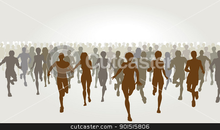 To use this stock image in your creative project, please select the size you need over to the right and click the "Add to Cart" button.
Your downloaded image will come with the Cutcaster watermark removed so don’t worry about the watermark you see on this page. Marathon stock vector clipart, Editable vector illustration of a large group of people running by Robert Adrian Hillman
