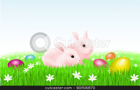 To use this stock image in your creative project, please select the size you need over to the right and click the "Add to Cart" button.
Your downloaded image will come with the Cutcaster watermark removed so don’t worry about the watermark you see on this page. Rabbits and Easter Eggs stock photo, Rabbits and Easter Eggs. Illustration of designer by dvarg