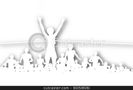 To use this stock image in your creative project, please select the size you need over to the right and click the "Add to Cart" button.
Your downloaded image will come with the Cutcaster watermark removed so don’t worry about the watermark you see on this page. Champ cutout stock vector clipart, Editable vector cutout illustration of a woman winning a race with background shadow made using a gradient mesh by Robert Adrian Hillman