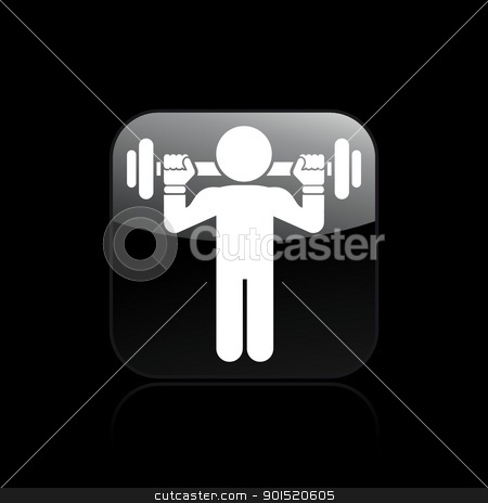 Vector illustration Vector illustration stock vector clipart, Vector illustration of single isolated vector gym icon by Myvector